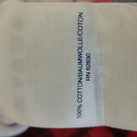 LANDS' END RED PLAID PULLOVER.....LARGE - Picture 10 of 10